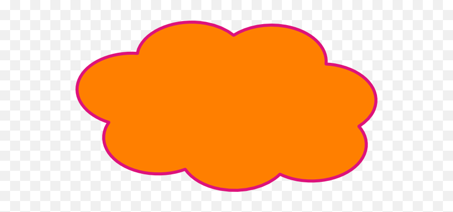 Cloud Clip Art At Clker Com Vector - Orange Cloud Clipart Emoji,Clipart Apps Free Download