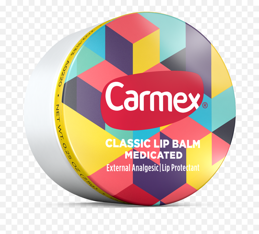 Limited Edition Geometric Jar - Carmex Language Emoji,Geometric Logo