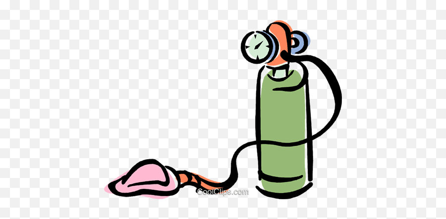 Oxygen Tank And Mask Royalty Free Vector Clip Art - Oxygen Cylinder Clipart Emoji,Tank Clipart