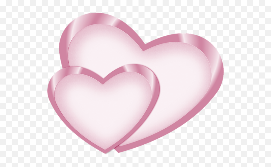 Valentine Soft Pink Hearts Png Clipart - Soft Pink Big Pink Heart Emoji,Pink Heart Png