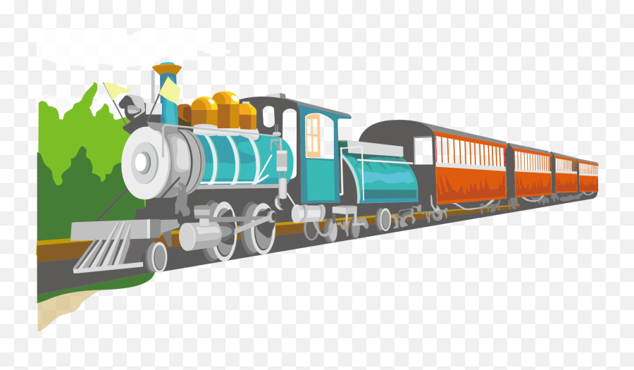 Train Rail Transport Cartoon Locomotive - Train In Railway Clipart Emoji,Train Png