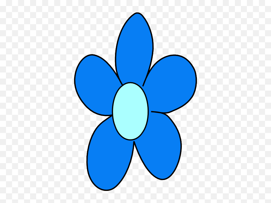 Blue Flower No Stem Clip Art At Clkercom - Vector Clip Art Flower No Stem Clipart Emoji,Stem Clipart