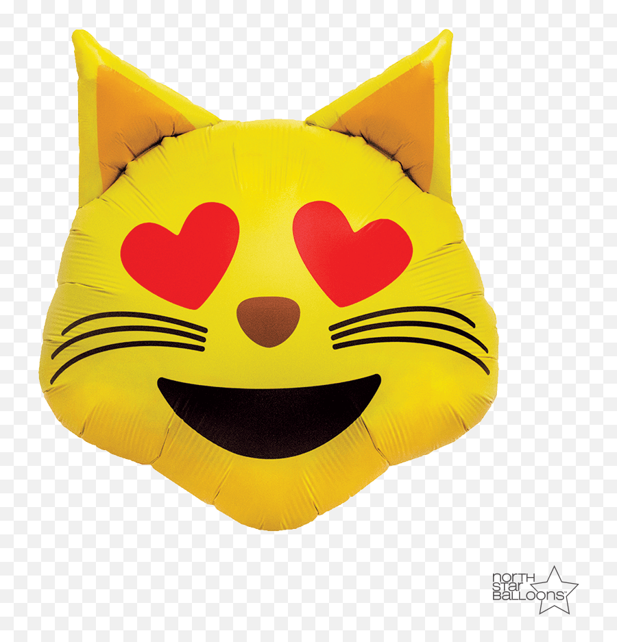 Heart Eyes Emoji - Emoji Cat Heart Eyes 22 In Transparent Katte Emoji,Heart Eyes Emoji Png