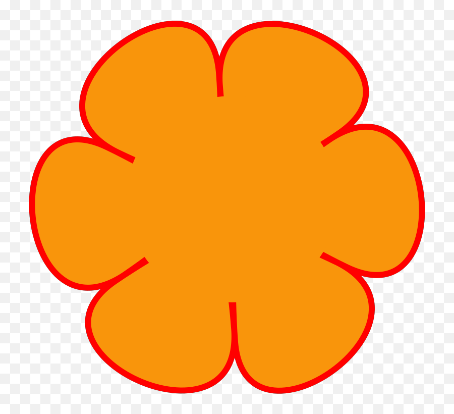 Orange Red Flower Png Svg Clip Art For Web - Download Clip Orange Flower Clipart Emoji,Red X Clipart