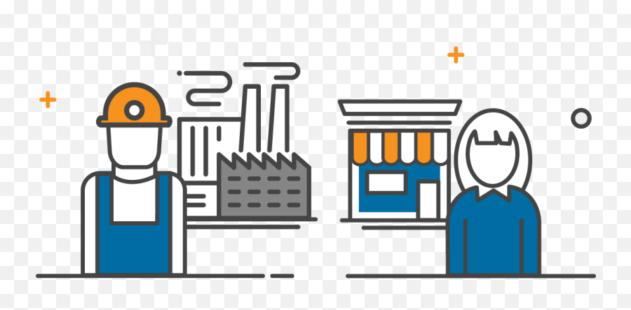 Industry Clipart Industrial Product - Consumer And Industrial Vs Customer Marketing Emoji,Market Clipart