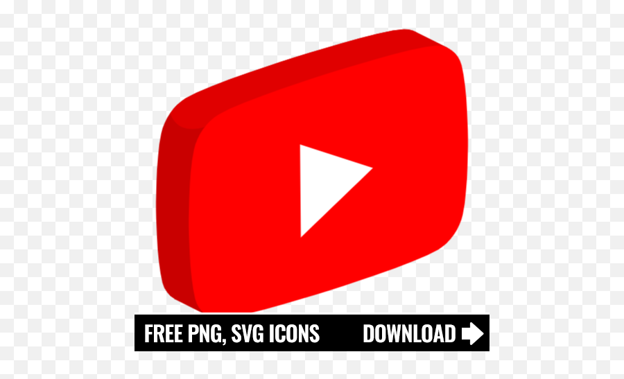 3d Youtube Logo Icon Symbol - Language Emoji,Youtube Icons Png