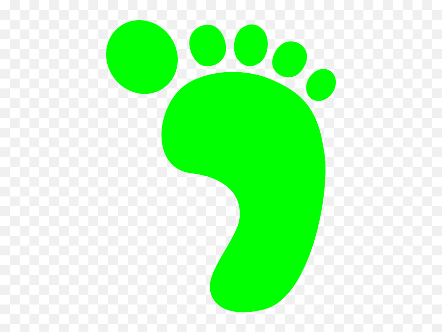 Foot Hands And Feet Clipart Kid - Green Footprint Clipart Emoji,Feet Clipart