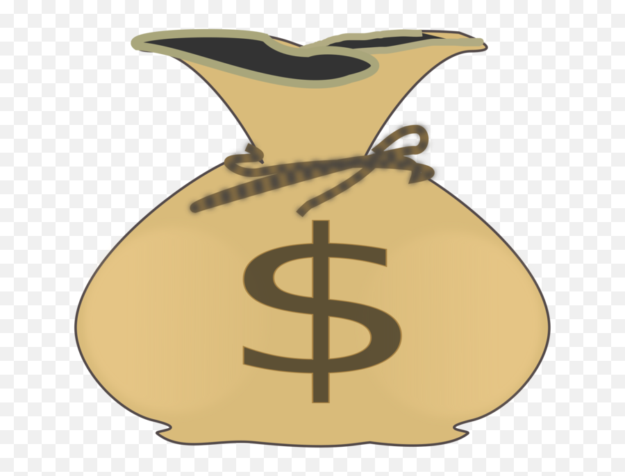 A Money Bag With A Dollar Sign Tied By A Rope - Dollar Bag Emoji,Money Sign Clipart