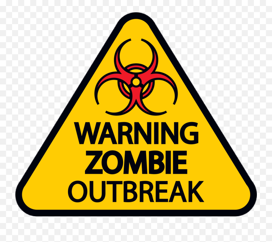 Warning Zombie Outbreak - Zombie Apocalypse Clip Art Png Emoji,Apocalypse Png
