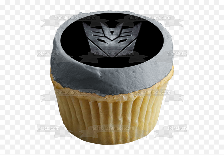 Transformers Decepticon Black Background Edible Cake Topper Image Abpid12600 Emoji,Autobot Decepticon Logo