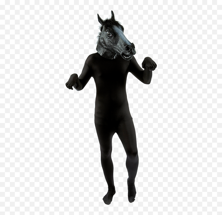 Download Hd Morph Suit Horse Mask Transparent Png Image Emoji,Horse Mask Png