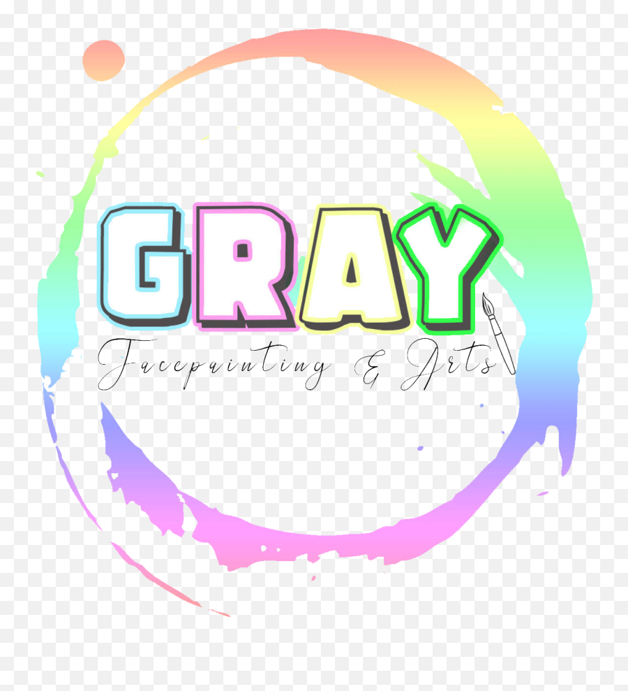 Gray Facepainting And Arts Emoji,Face Painting Logo