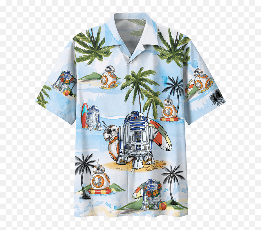 Star Wars R2d2 Summer Hawaiian Shirt And Short Emoji,R2d2 Transparent Background