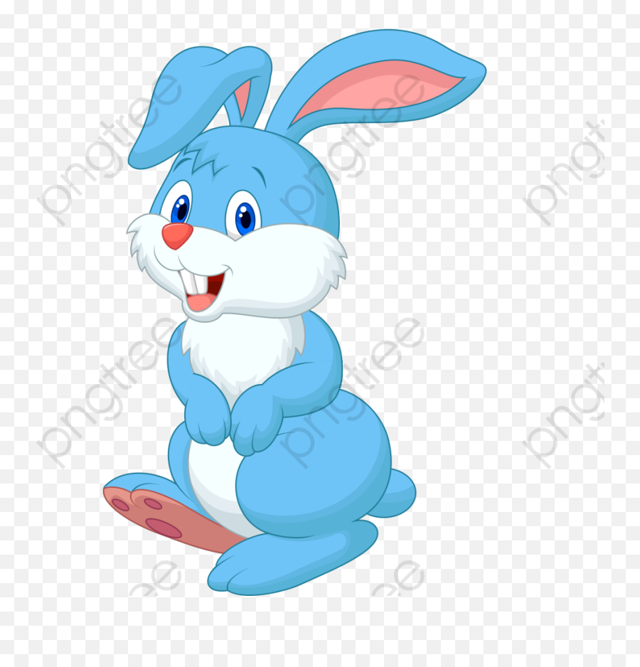 Rabbit Clipart Blue - Blue Bunny Clip Art Png Download Blue Clipart Easter Bunny Emoji,Rabbit Clipart