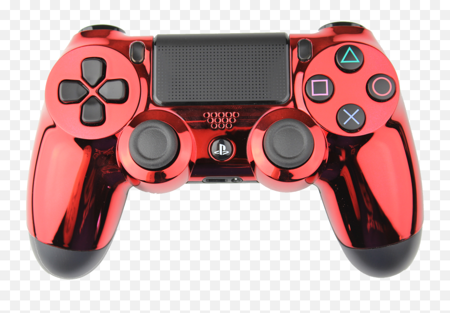 Red Chrome Playstation 4 Controller - Red Transparent Game Controller Emoji,Playstation Controller Png
