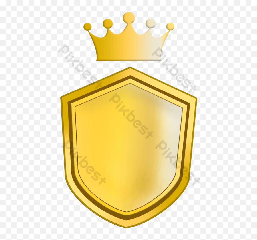 Golden Cartoon Protective Shield Png - Png Emoji,Gold Shield Png