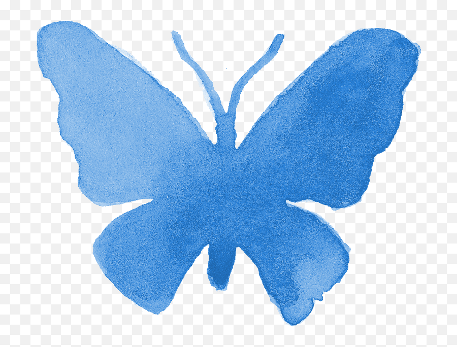 9 Watercolor Butterfly Silhouette Png Transparent - Blue Watercolor Butterfly Transparent Emoji,Butterfly Transparent