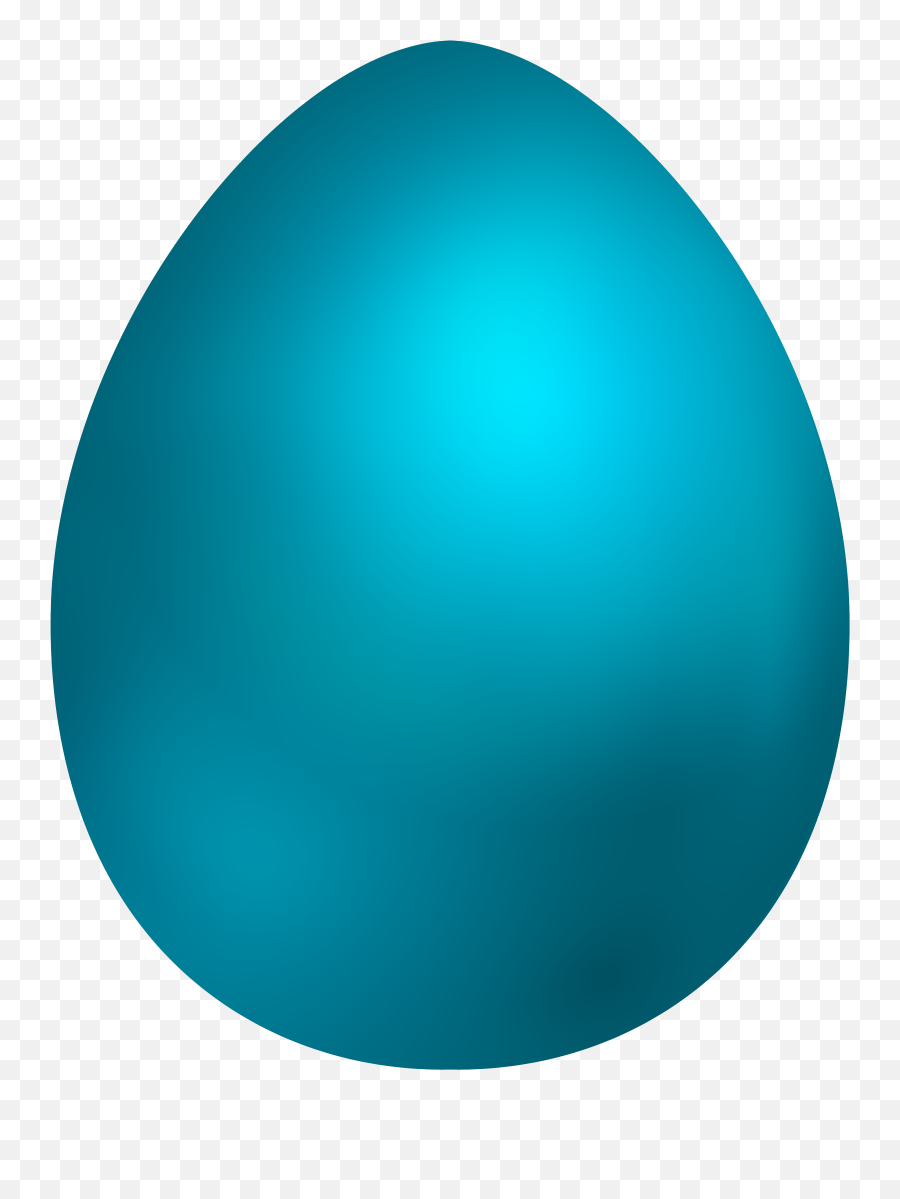 Sky Blue Easter Egg Png Clip Art - Easter Egg Png Blue Emoji,Egg Png