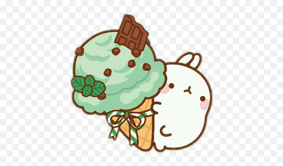 Download Molang Cute Bunny Cutebunny - Molang Ice Cream Png Emoji,Molang Png