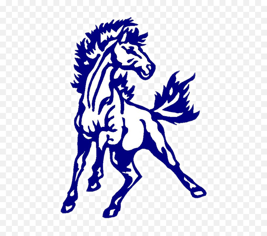 Mustang Clipart Softball - Mustang Horse Clipart Logo Blue Mustang Horse Emoji,Free Horse Clipart