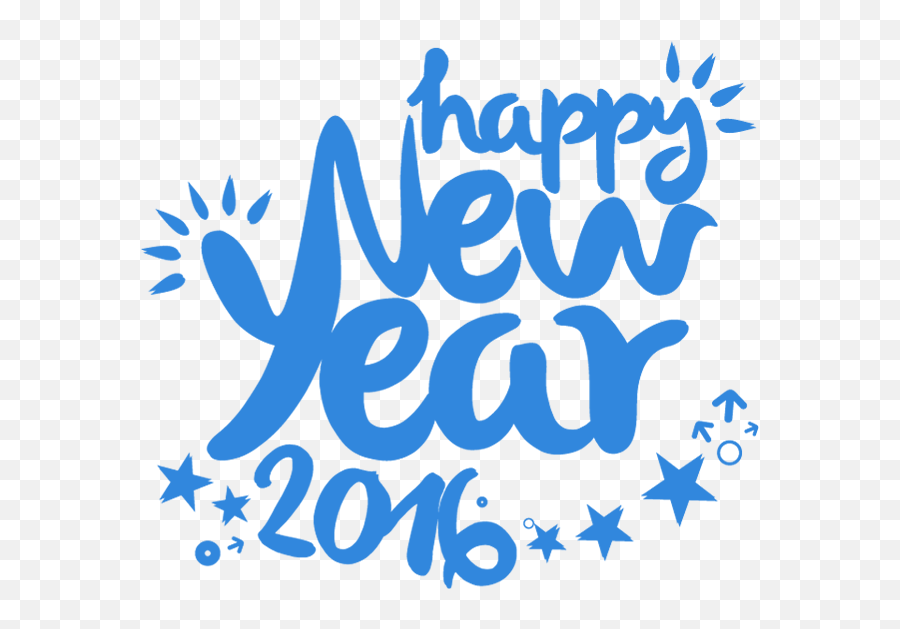 Creative 2016 Happy New Year Text Design - Happy New Year Emoji,Happy New Year Clipart 2016