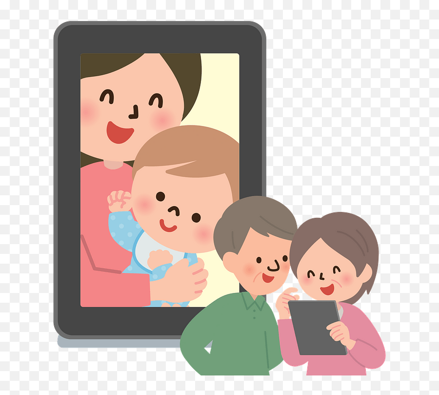 Video Call To See Grandson Clipart - Video Call Clipart Png Emoji,Video Clipart