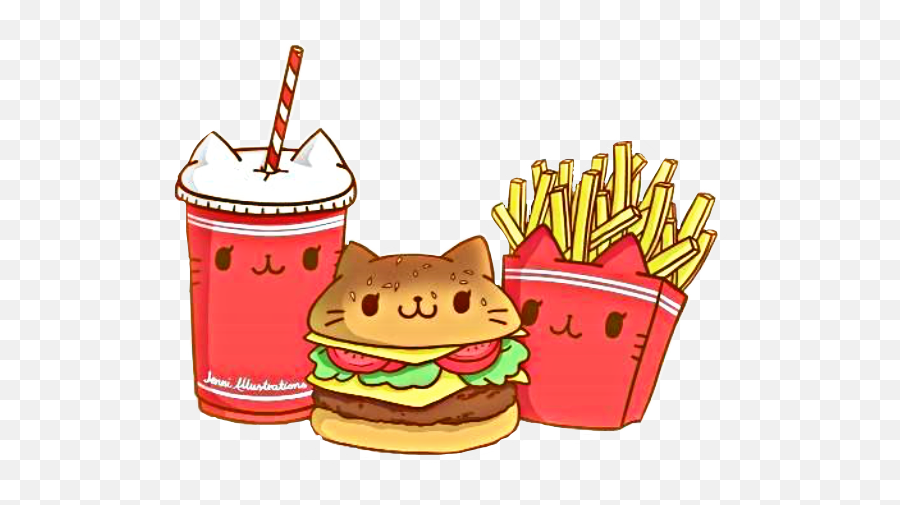 Kawaii Fast Food - 553x424 Png Clipart Download Emoji,Fast Food Clipart