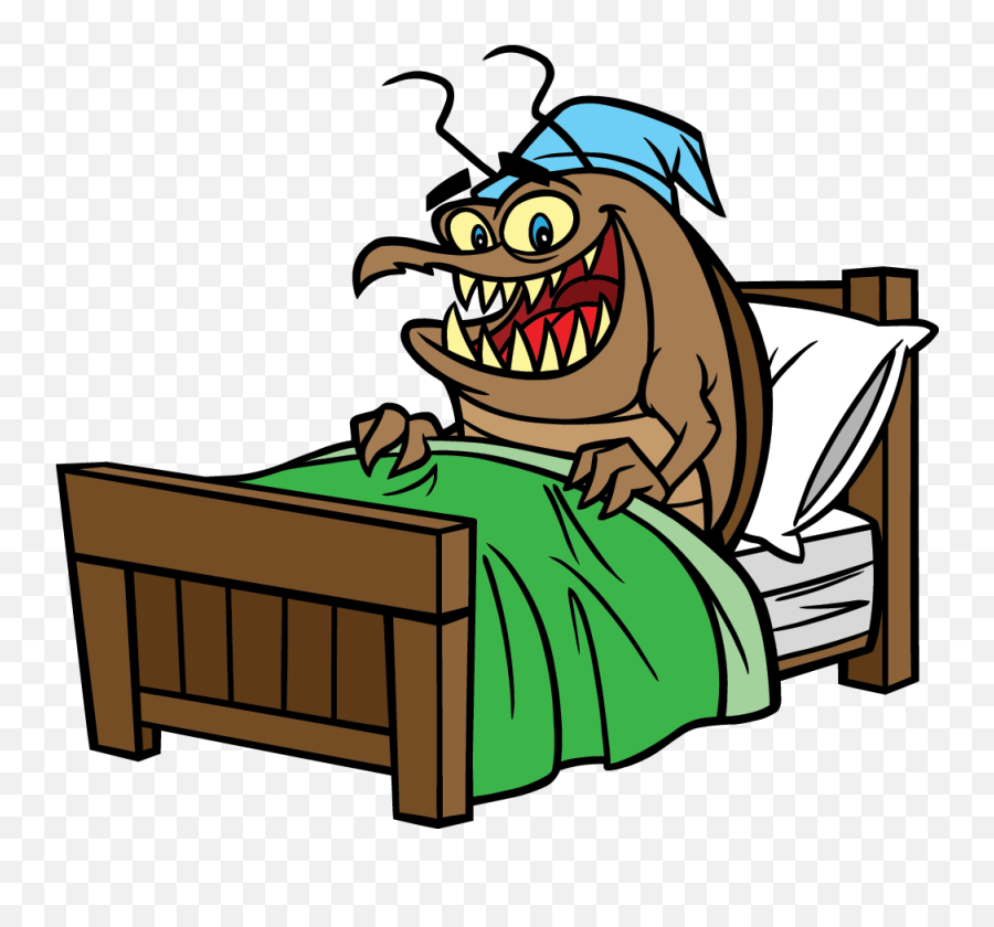 Roach Sleeping In Bed Clipart - Full Size Clipart 1173169 Bed Bugs Clipart Emoji,Bed Clipart