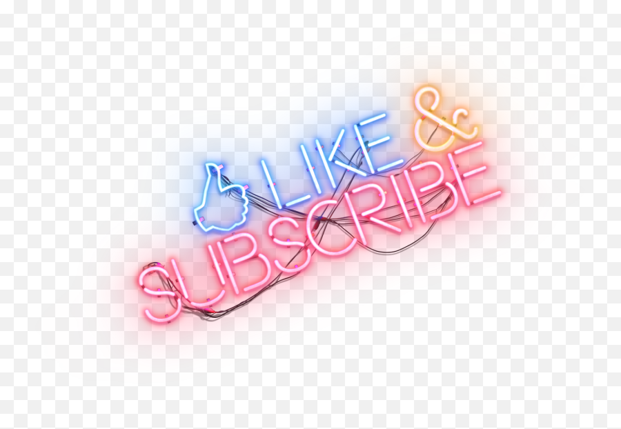 Neon Sign Like And Subscribe - Neon Like Subscribe Png Emoji,Neon Png