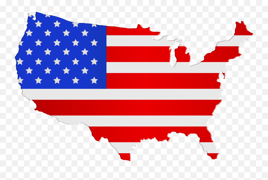 Fireworks Clipart American Flag - Clipart Usa Map Png Emoji,American Flag Clipart