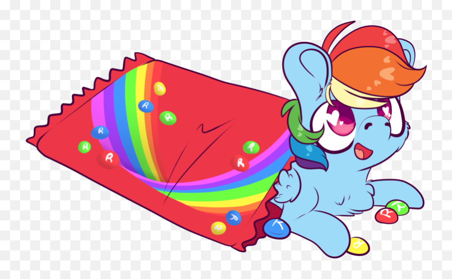1614682 - Artistcutepencilcase Candy Chest Fluff Chibi Rainbow Skittles My Little Pony Emoji,Candy Transparent Background