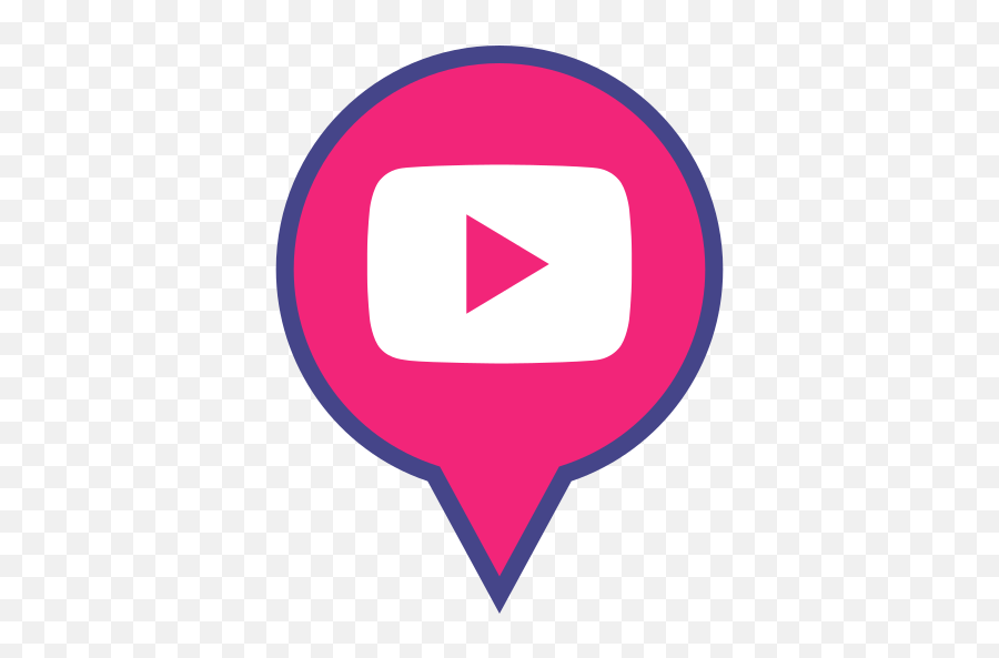 Social Media Pin Logo Youtube Free Icon Of Social Media - Logo Do Youtube Png Emoji,Logo For Youtube