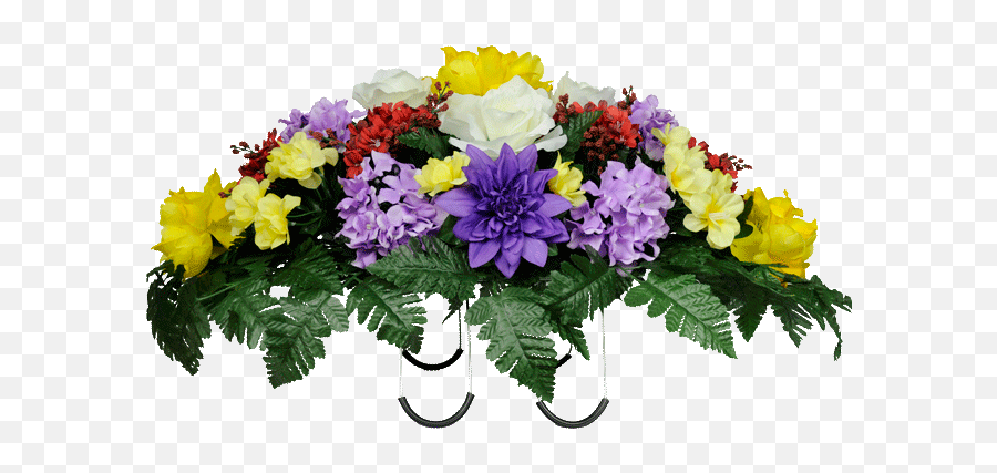 Yellow Peony Purple Dahlia Mix Funeral Arrangements Emoji,Purple Flowers Png