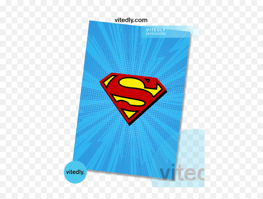 Superman Birthday Invitation Superman Invitation Emoji,Superman's Logo