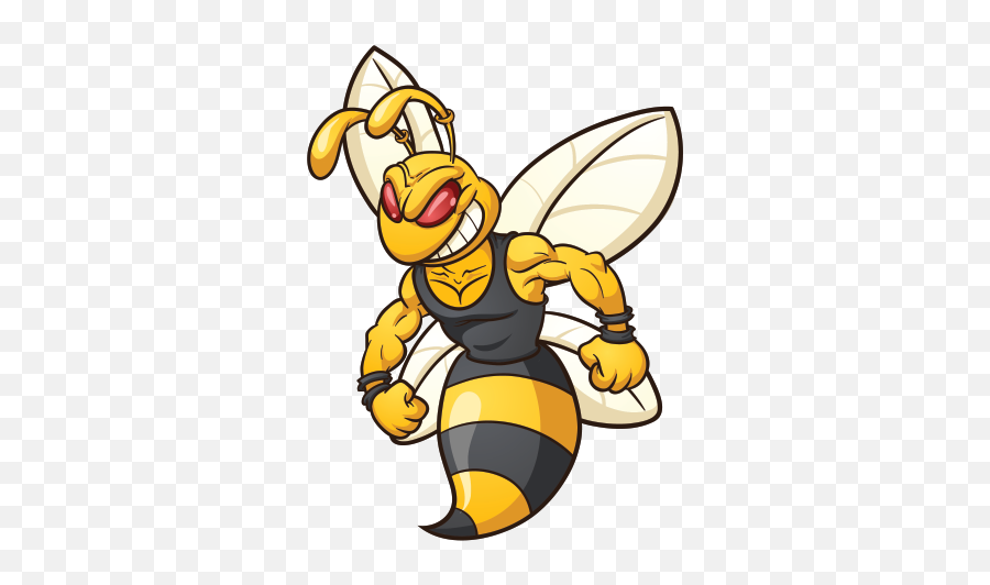 Printed Vinyl Bee Hornet Wasp Guardian Stickers Factory Emoji,Wasp Clipart