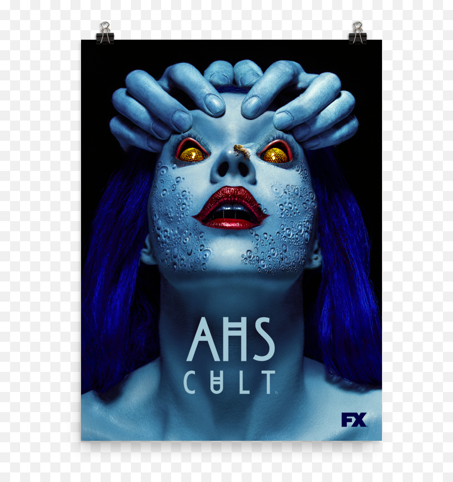 American Horror Story Cult Art Premium Satin Poster Emoji,Horror Transparent