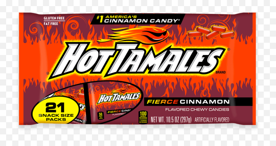 Classic Hot Cinnamon Candy 21 Count Snack Pack Hot Tamales Emoji,Tamales Png