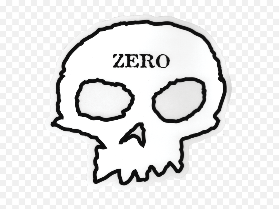 Zero Skateboards Skull Logo Sticker For - Zero Skateboards Skull Emoji,Skull Logo