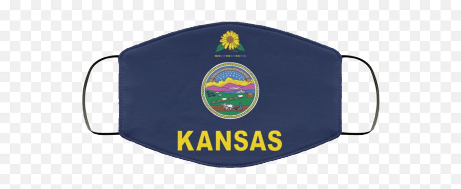 Flag Of Kansas State Face Mask - Qfinder Trending Design T Balenciaga Face Mask Emoji,Kansas State Logo