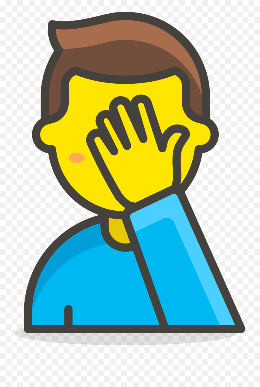 Man Facepalming Emoji Clipart - Man Tipping Hand Emoji Png,Facepalm Emoji Png