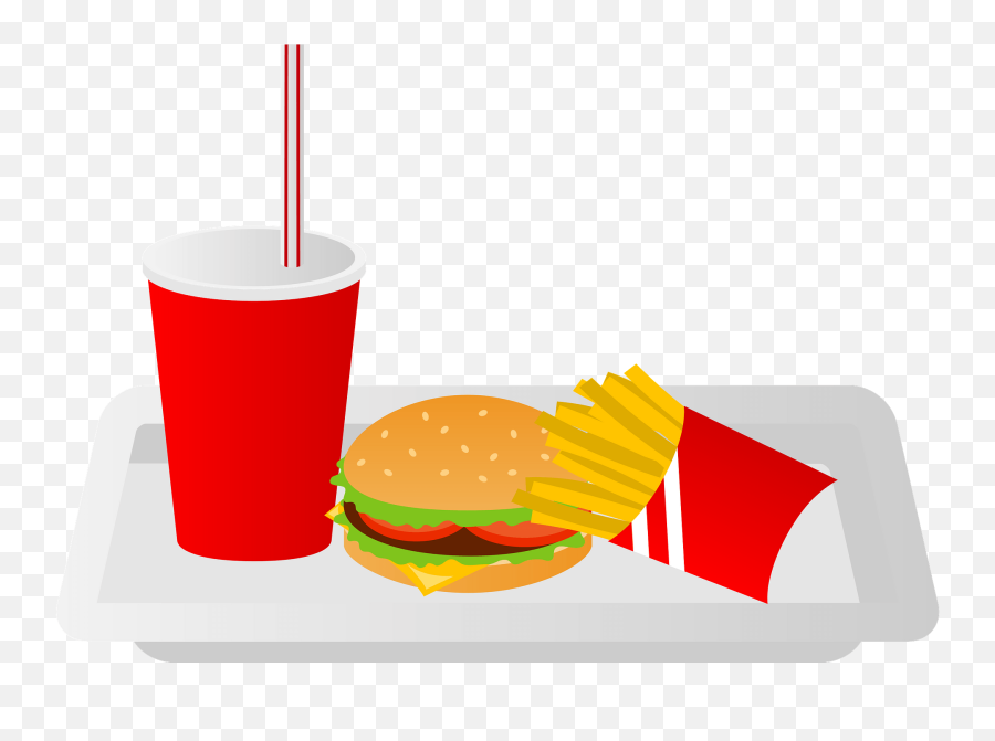 Fast Food Meal - Hamburger French Fries Clipart Emoji,French Fries Clipart