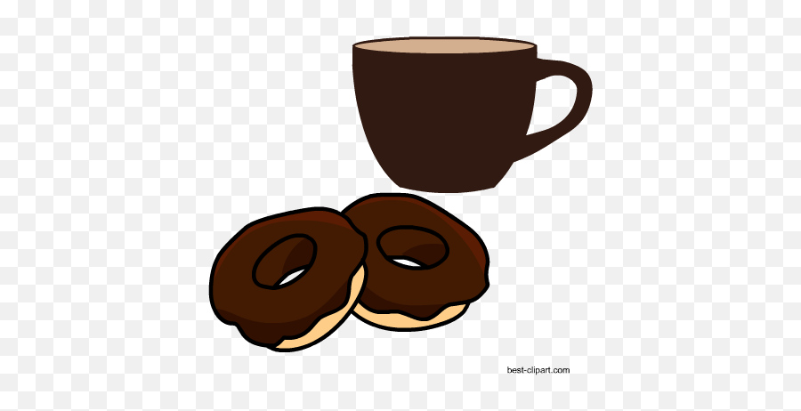 Free Coffee Mugs And Coffee Beans Clip - Transparent Coffee Donuts Clipart Emoji,Coffee And Donuts Clipart