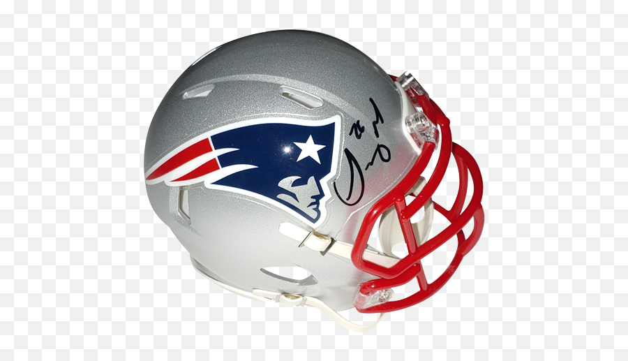 Sony Michel Autographed New England Patriots Mini Helmet - Jsa New England Patriots Design Emoji,Patriots Helmet Logo