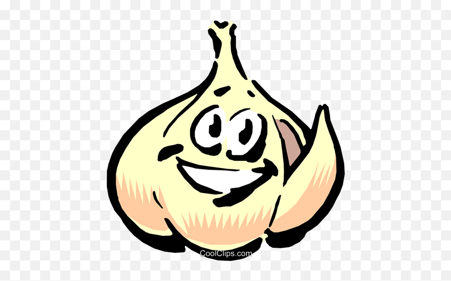 Cartoon Garlic Royalty Free Vector Clip Art Illustration - Transparent Garlic Cartoon Emoji,Garlic Clipart