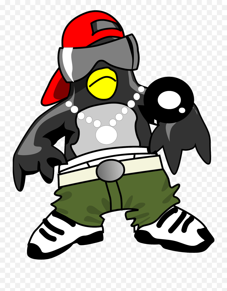 Hip Hop Penguin Clipart - Rapper Clip Art Emoji,Hip Hop Clipart