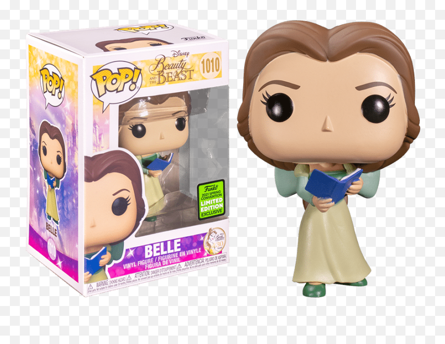 Funko Pop Beauty And The Beast Belle With Book 1010 Spring Convention - Belle Funko Pop Emoji,Belle Png