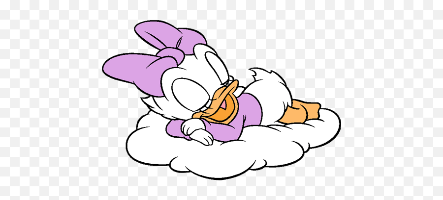 Baby Daisy Duck Sleeping - Clip Art Library Minnie And Daisy Best Friend Emoji,Sleeping Baby Clipart