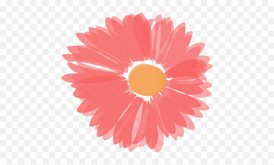 Coral And Orange Flower Clip Art At Clkercom - Vector Clip Emoji,Flower Art Png