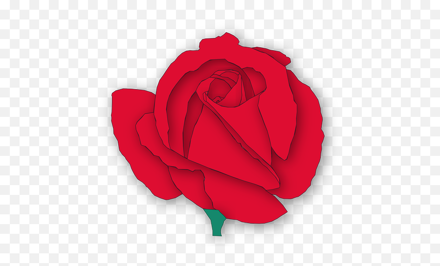 Cartoon Red Rose - Flower Vector Free Psdvectoricons Emoji,Red Rose Transparent Background