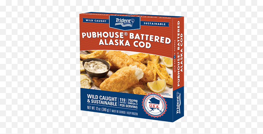 Trident Seafoods Pubhouse Battered Cod 12 Oz Trident Emoji,Cod Transparent